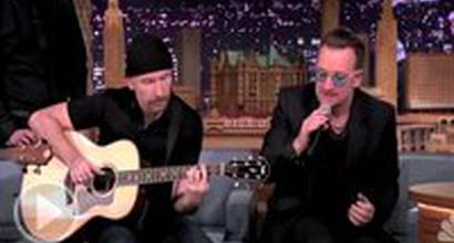 U2 исполняют живьем "Ordinary Love" в гостях у Джимми Фэллона